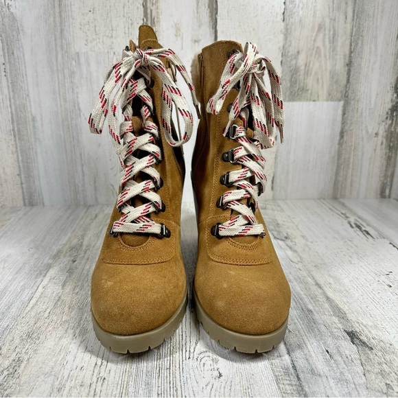 NEW Crevo Joan Faux Shearling Collar Block Heel Ankle Bootie #213 - Picture 9 of 12